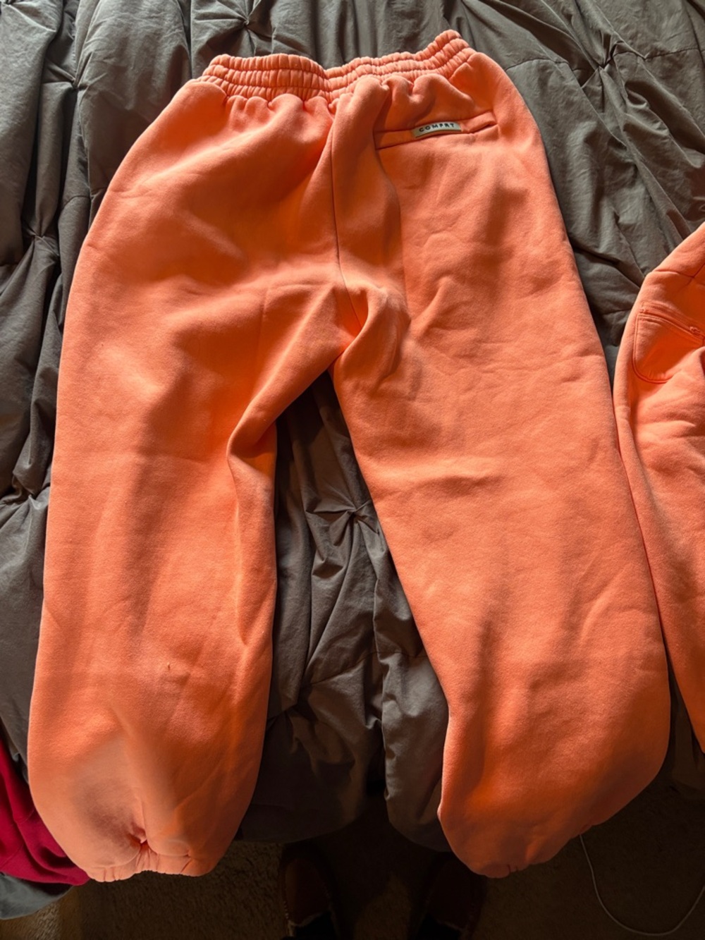2 piece set Comfrt travel edition sweat suit coral